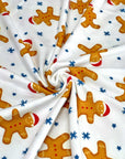 (DBP) MEDIUM GINGERBREAD MAN AND STARS ON OFF WHITE
