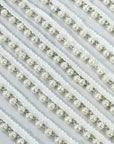 (TRIM) THIN IVORY STRIP WITH TINY PEARLS