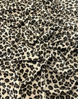 (FRENCH TERRY) BROWN AND BLACK CHEETAH ON TAUPE