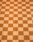 (FRENCH TERRY) BURNT ORANGE AND LIGHT ORANGE MEDIUM CHECKERED