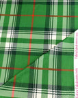 (4X2 RIB) GREEN, RED, AND OFF WHITE PLAID