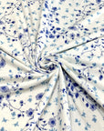 (DBP) BLUE FLORAL ON OFF WHITE
