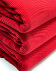 (COTTON SPANDEX RIB) RED
