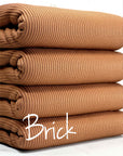 (CASHMERE RIB BRUSHED) BRICK