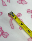 (VELVET) LIGHT PINK BOWS ON OFF WHITE