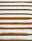 (COTTON RIB) BROWN AND BRIGHT RUST STRIPES ON IVORY
