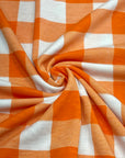(KNIT) ORANGE AND OFF WHITE MEDIUM GINGHAM
