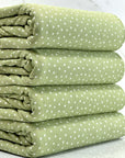 (2X1 YUMMY RIB) OFF WHITE POLKA DOTS ON LIGHT OLIVE