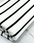 (BABY RIB) BLACK STRIPES ON OFF WHITE