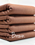 (SEAMLESS RIB) BROWN