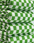 (URBAN RIB) GREEN AND OFF WHITE CHECKERED PATTERN