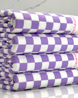 (FRENCH TERRY) LAVENDER AND OFF WHITE CHECKERED(4)