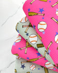 (YUMMY RIB) BASEBALLS AND BATS ON PINK (1)