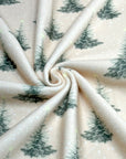 (BRUSHED SWEATER KNIT) PINE TREES ON CREAM
