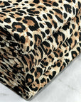 (4x2 YUMMY RIB) BROWN CHEETAH ON IVORY