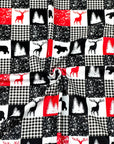 (DBP) BLACK BEAR, REINDEERS AND CHECKERED ON OFF WHITE (5)