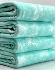 (DOUBLE BRUSHED POLY DBP ) MINT AND OFF WHITE SPLASH