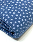 (RIB BRUSHED) POLKA DOTS ON NAVY