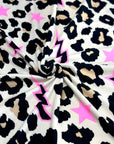 (DBP) PINK STARS AND LEOPARD PRINT ON TAN