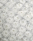 (TRIM) OFF WHITE FLOWERS WITH PEARLS