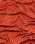(OAKLEY) TINY OFF WHITE POLKA DOTS ON RED