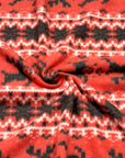 (BRUSHED SWEATER KNIT) BLACK REINDEERS ON RED