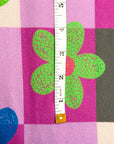 (SWEATER KINT/OAKLEY) FLOWERS ON PURPLE AND GRAY LARGE CHECKERED