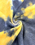 (BRUSHED SWEATER KNIT) BLACK AND MUSTARD TIE DYE