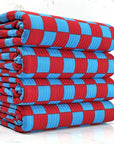 (YUMMY RIB) RED AND BLUE CHECKERED