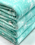 (DOUBLE BRUSHED POLY DBP ) MINT AND OFF WHITE SPLASH