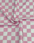 (YUMMY RIB) BABY PINK AND OFF WHITE CHECKERED(1)