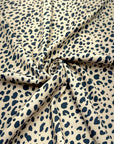 (WOVEN) BLACK LEOPARD ON DARK MOCHA
