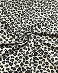 (FRENCH TERRY) BROWN AND BLACK CHEETAH ON TAUPE