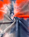 (FRENCH TERRY) DARK NAVY, GRAY AND BRIGHT RED TIE DYE (1)