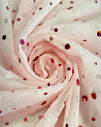 (MESH) SHIMMERY POLKA DOTS ON LIGHT PINK (1)