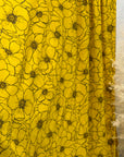 (SWIM RIB) FLORAL PATTERN ON VINTAGE YELLOW