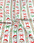 (4X2 YUMMY RIB) SANTA CLAUS WITH BOWS PATTERN ON OFF WHITE (3)