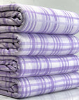(4X2 YUMMY RIB) LAVENDER PLAID ON LILAC
