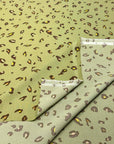 (TWILL WOVEN) TINY LEOPARD ON OLIVE
