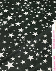 (4X2 YUMMY RIB) SILVER SHIMMER STARS ON BLACK