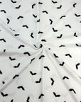 (YUMMY RIB) BLACK BATS ON OFF WHITE