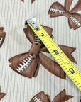 (4X2 RIB) FOOTBALL BOWS ON TAN