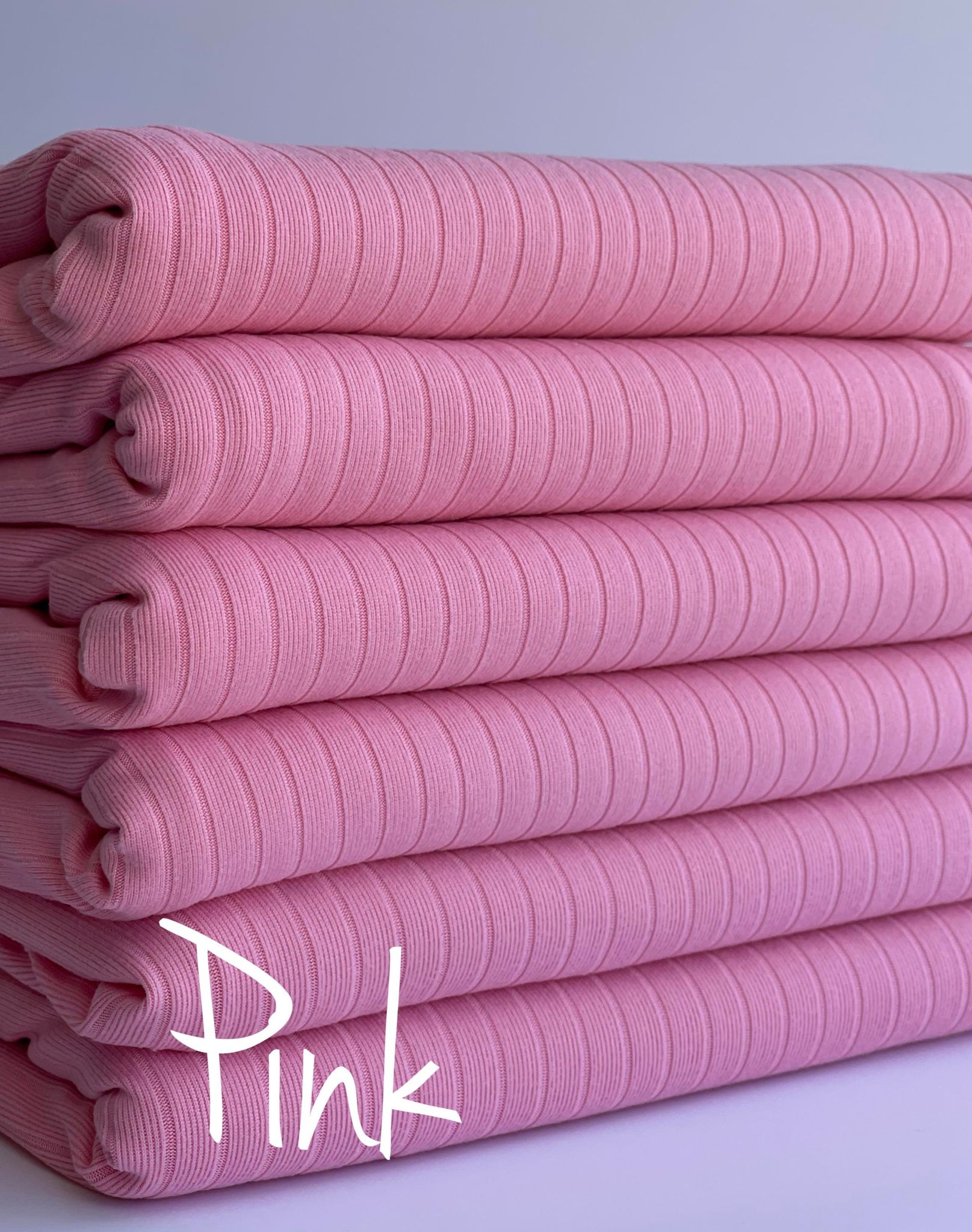 Last Cuts! Pink Fuchsia Wide, Athletic Rib Knit Fabric