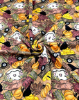 (SWEATER KNIT/OAKLEY) SMALL HAY TRUCKS, SCARECROWS & BLACK CROWS ON COFFEE