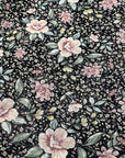 (MESH) FLORAL PATTERN ON BLACK