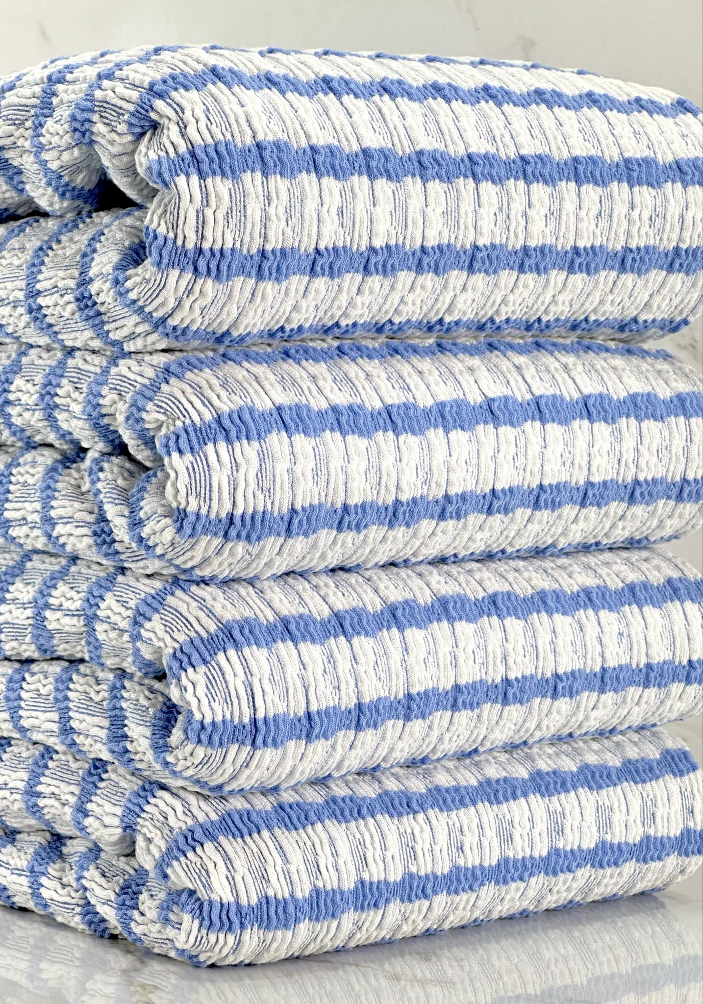 (GUAPO STRIPE) CHAMBRAY STRIPES ON OFF WHITE