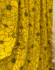 (SWIM RIB) FLORAL PATTERN ON VINTAGE YELLOW