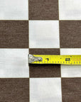 (FRENCH TERRY) BROWN AND OFF WHITE MEDIUM CHECKERED