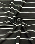 (KNIT) THIN OFF WHITE STRIPES ON BLACK