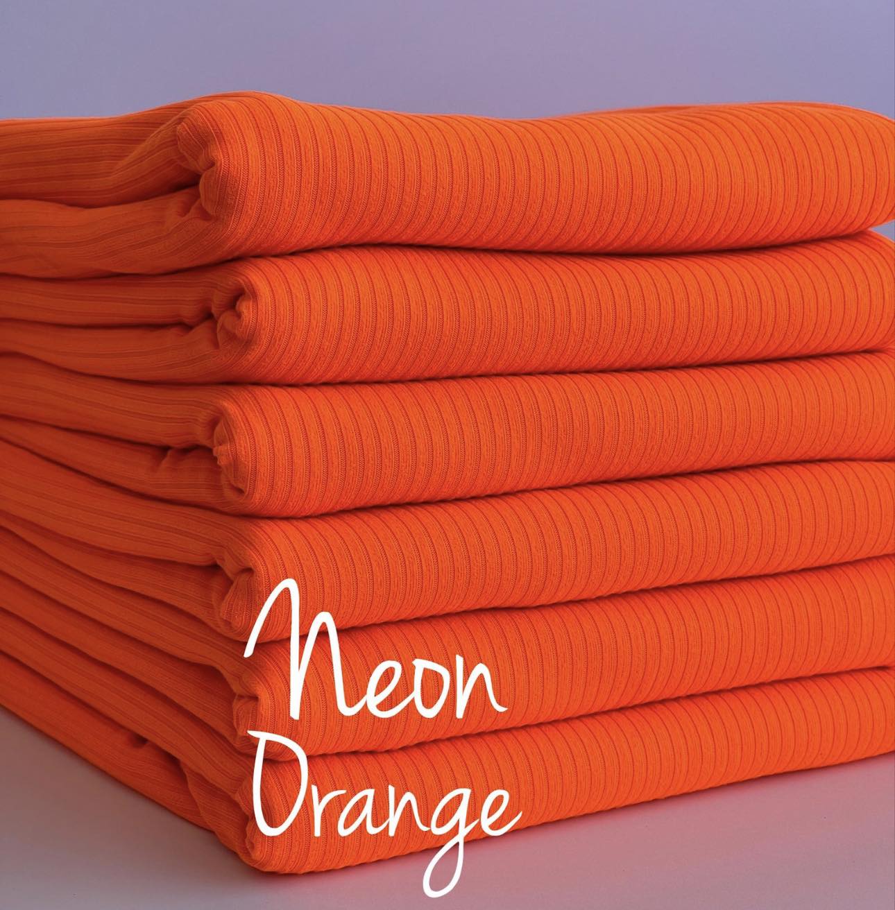 z.(4X2 RIB) NEON ORANGE – Fabricfabulouss